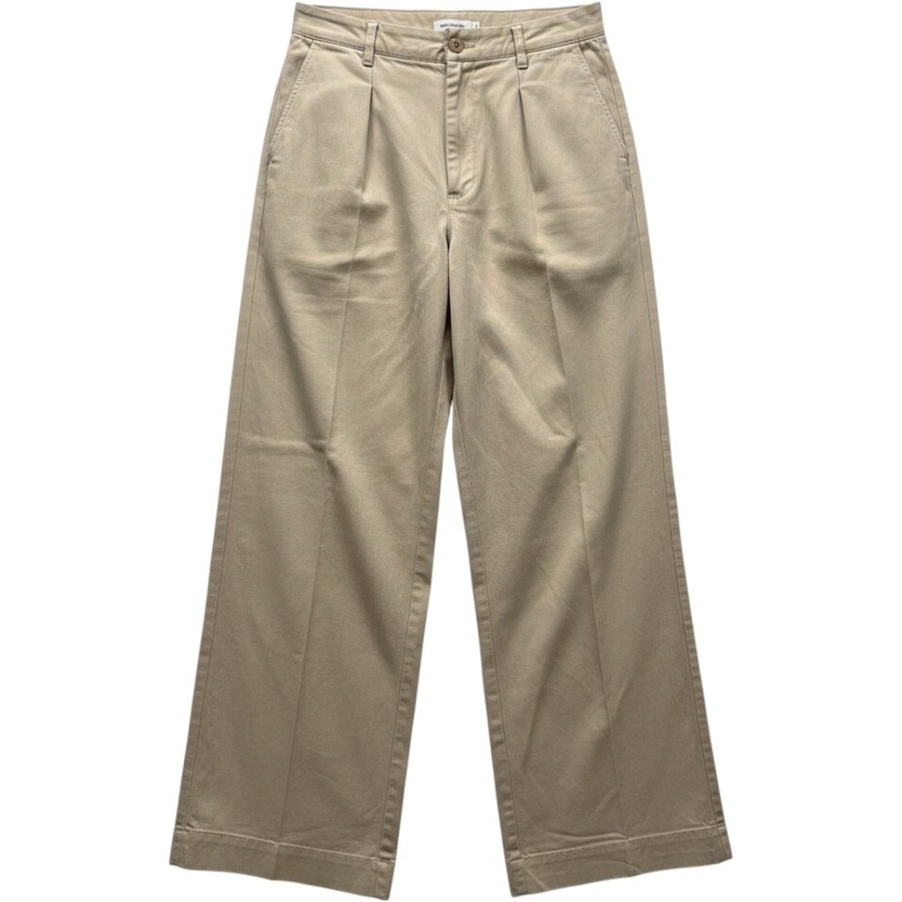 ana High Rise Trouser Pants Size 8 Long Tannin Khaki Wide Leg Pleated New Preppy